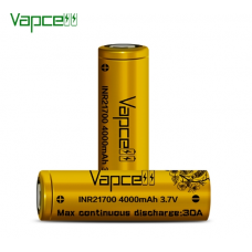 2x VapCell 21700 4000mAh 30A rechargeable battery with case
